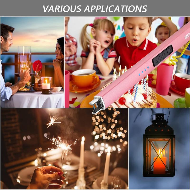 Electric Candle Lighter, Mothers Day Gifts for Mom from Daughter Son, Birthday Gifts for Mom Women Men Wife Sister, Economical Portable Rechargeable USB Arc Windproof Lighters for Candle Camping Kitchen BBQ Daily Use