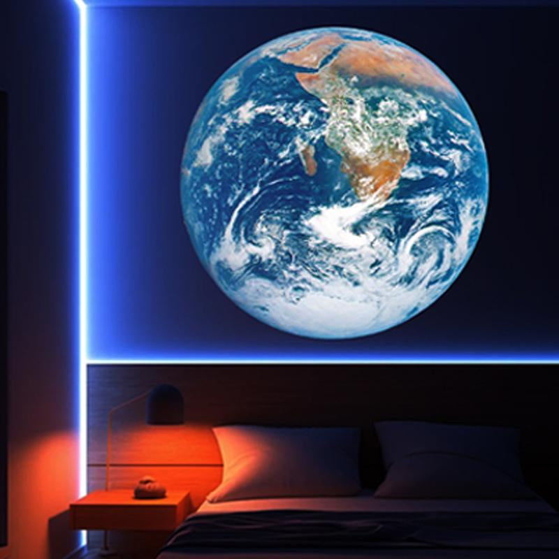 Mini Earth Moon Projector Lamp - Bedside Table Galaxy Projector, LED Starry Sky Projection Lamp,Halloween and Christmas Projection Lights, USB Charging Night Light, Creative Atmosphere Light for Bedroom Parties Gaming Room