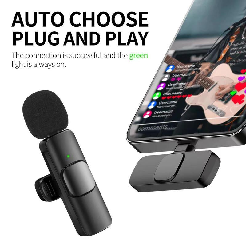 Compact Dual-Channel Wireless Lavalier Microphone System for Creators - Crystal Clear Audio for Live Streaming, Vlogging, Podcasts, Tiktok Content Creation & More Plug Recording