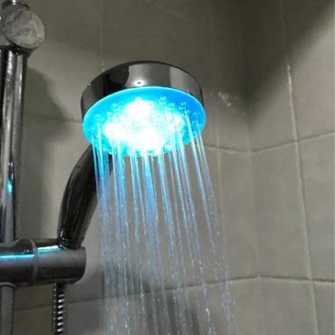 Chrome LED Shower Head with Temperature Display