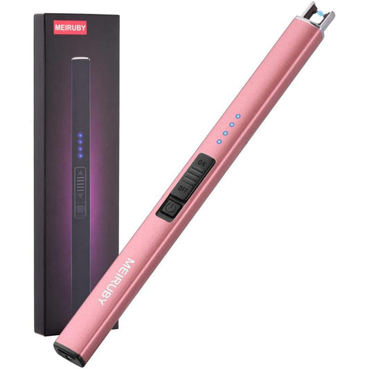 Electric Candle Lighter, Mothers Day Gifts for Mom from Daughter Son, Birthday Gifts for Mom Women Men Wife Sister, Economical Portable Rechargeable USB Arc Windproof Lighters for Candle Camping Kitchen BBQ Daily Use