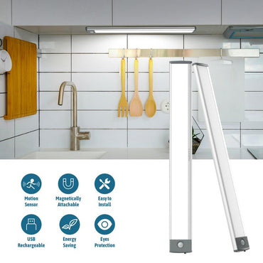 62 LED under Counter Closet Lighting,Motion Sensor Cabinet Light Battery Powered Operated Light, 2200Mah Motion Sensor Light