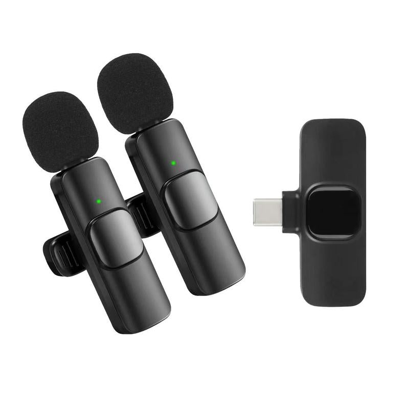 Compact Dual-Channel Wireless Lavalier Microphone System for Creators - Crystal Clear Audio for Live Streaming, Vlogging, Podcasts, Tiktok Content Creation & More Plug Recording
