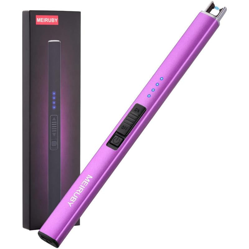 Electric Candle Lighter, Mothers Day Gifts for Mom from Daughter Son, Birthday Gifts for Mom Women Men Wife Sister, Economical Portable Rechargeable USB Arc Windproof Lighters for Candle Camping Kitchen BBQ Daily Use